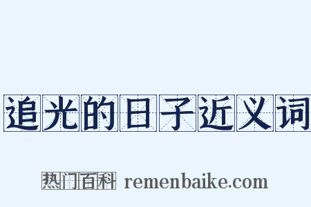 追光的日子近义词是什么意思的图片